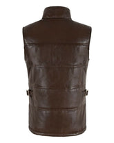 Womens Brown Leather Vest